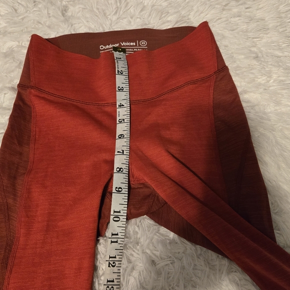 Outdoor Voices Techsweat Zoom Leggings Size XS Color Orange/Red - Picture 7 of 10